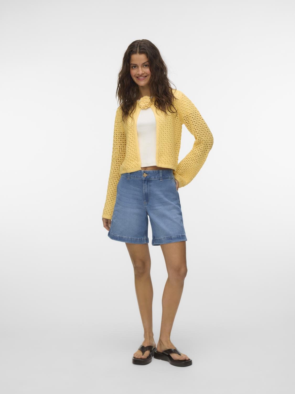 VMBELLE Knitted Cardigan - Golden Haze - VERO MODA & VILA Bergvik